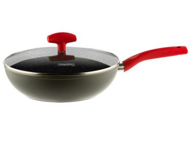 WOK DE 28 CM CON TAPA VULCANO
